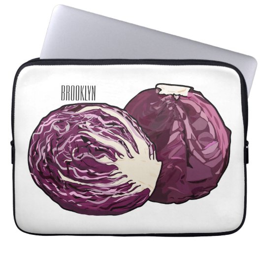 Roter Kohl Cartoon Abbildung Laptopschutzhülle (Vorderseite)