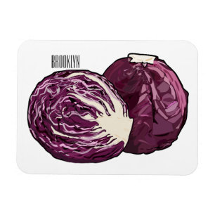 Roter Kohl Cartoon Abbildung Magnet