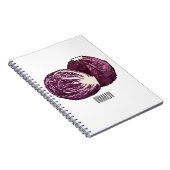 Roter Kohl Cartoon Abbildung Notizblock (Rechte Seite)