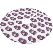 Roter Kohl Cartoon Abbildung Polyester Weihnachtsbaumdecke (Schrägansicht)