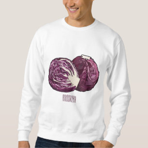 Roter Kohl Cartoon Abbildung Sweatshirt