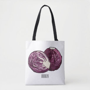 Roter Kohl Cartoon Abbildung Tasche