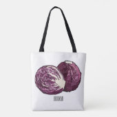 Roter Kohl Cartoon Abbildung Tasche (Rückseite)