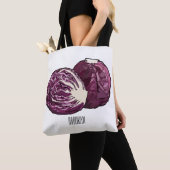 Roter Kohl Cartoon Abbildung Tasche (Von Nahem)
