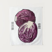 Roter Kohl Cartoon Abbildung Wandteppich (Vorderseite)