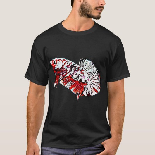 Roter Koi-Kupfer-Kampffisch T-Shirt (Vorderseite)