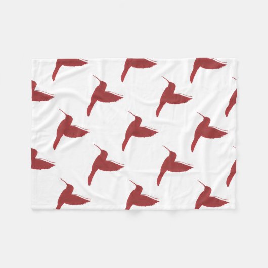 Roter Kolibri Fleecedecke (Vorderseite (Horizontal))