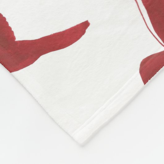 Roter Kolibri Fleecedecke (Ecke)