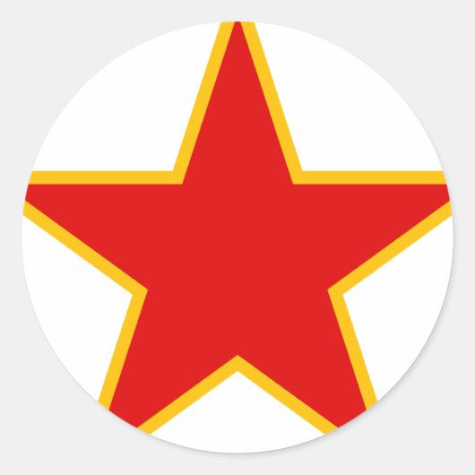 Roter Kommune Runder Aufkleber (Vorderseite)