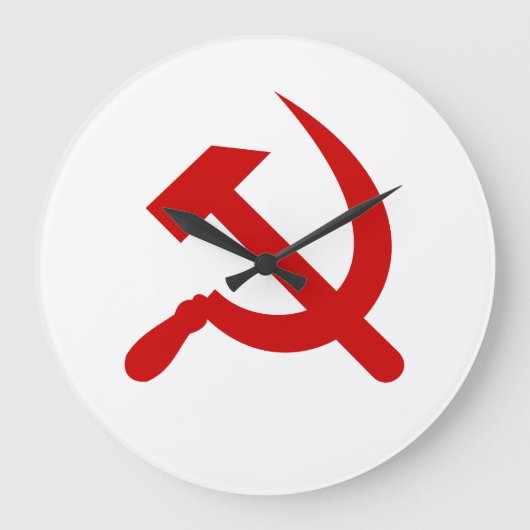 Roter Kommunismus Große Wanduhr (Vorderseite)