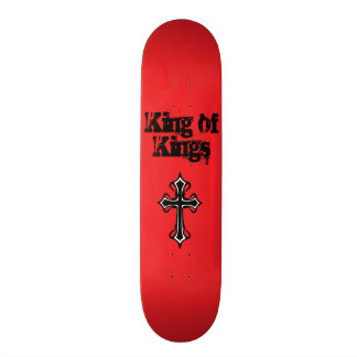 Roter König von Königen Skateboard Deck