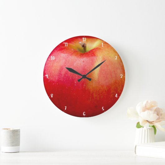 ROTER KÖNIGER APFEL GROßE WANDUHR (Zuhause)