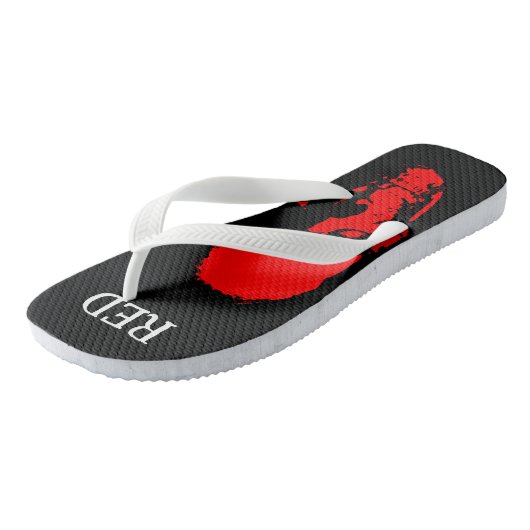 Roter Kopf Flip Flops Badesandalen (Schrägansicht)