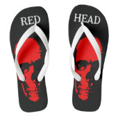 Roter Kopf Flip Flops Badesandalen (Fußbett)