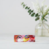 "Roter Kopf " Mini Visitenkarte (Stehend Vorderseite)