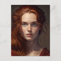 Roter Kopf mit Freckles Schöne Frau