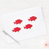 Roter Korallenriff Ovaler Aufkleber (Umschlag)