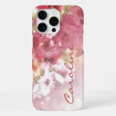Roter Korallenrost Blush Pink Blume iPhone Hülle (Rückseite)