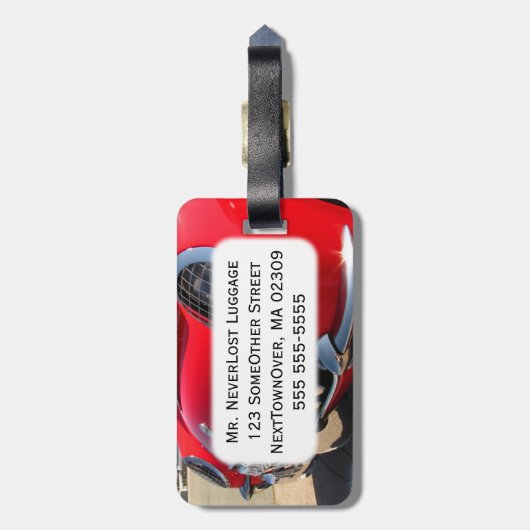 Roter Korvette ~ Gepäckanhänger (Rückseite vertikal)