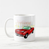 Roter KorvetteStingray oder Sting-Strahlnsportauto Kaffeetasse (Links)
