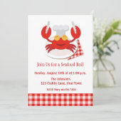 Roter Krabbenkohl Einladung (Stehend Vorderseite)