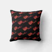 Roter Kragenmuster Kissen (Rückseite)