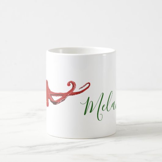 Roter Krake Kaffeetasse (Mittel)