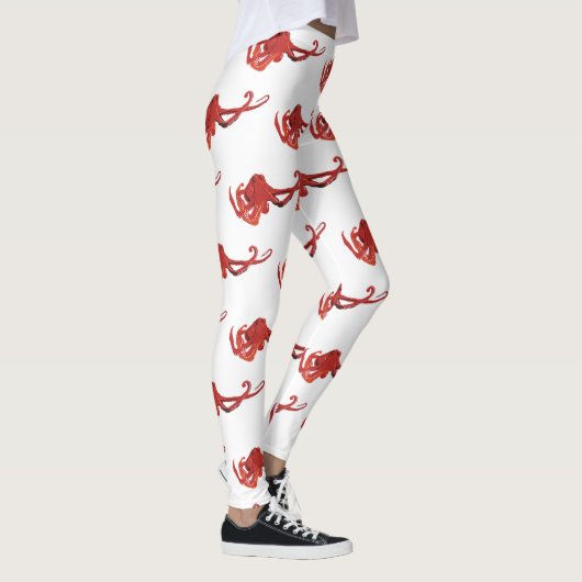 Roter Krake Leggings (Rechts)