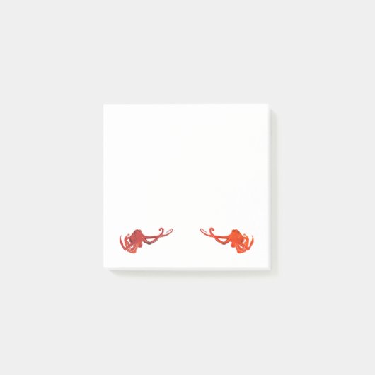 Roter Krake Post-it Klebezettel (Vorderseite)