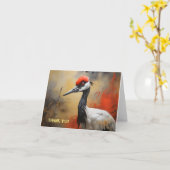 Roter Kranich nah Karte (Gelbe Blume)
