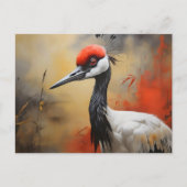 Roter Kranich nah Postkarte (Vorderseite)