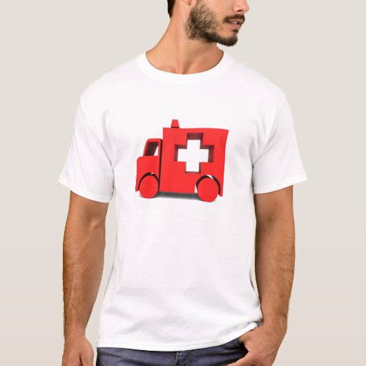 roter Krankenwagen T-Shirt (Vorderseite)