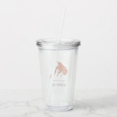 Roter Krausefisch Meeresfrüchte Gastgeschenk Acryltrinkbecher (Rückseite)