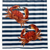 Roter Kräuterkrebs im Küstenbereich Duschvorhang (Vorderseite)