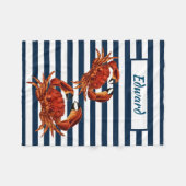 Roter Kräuterkrebs im Küstenbereich Fleecedecke (Vorderseite (Horizontal))