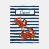 Roter Kräuterkrebs im Küstenbereich Fleecedecke (Vorderseite)