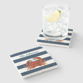 Roter Kräuterkrebs im Küstenbereich Steinuntersetzer (Seitenansicht)