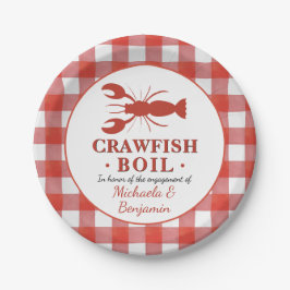Roter Krawfisch Boil Seafood Party Verlobung Picni Pappteller