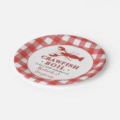 Roter Krawfisch Boil Seafood Party Verlobung Picni Pappteller (Schrägansicht)