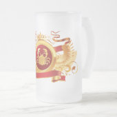 Roter Krebs Baron-"Tierkreis" 16-Unze-mattierte Mattglas Bierglas (VorderseiteRechts)