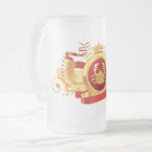 Roter Krebs Baron-"Tierkreis" 16-Unze-mattierte Mattglas Bierglas (Vorderseite Links)