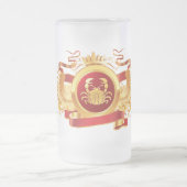 Roter Krebs Baron-"Tierkreis" 16-Unze-mattierte Mattglas Bierglas (Mittel)