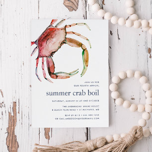 Roter Krebs   Einladung von Crab Boil