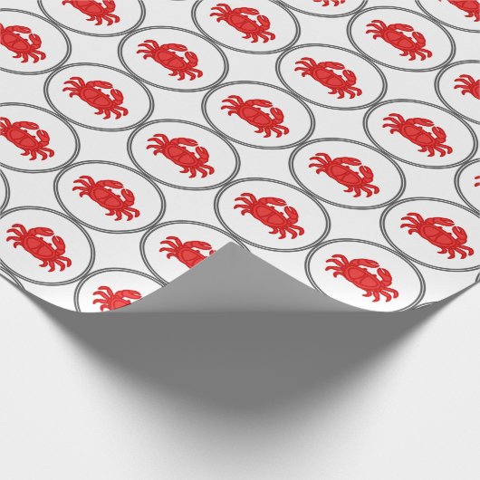 Roter Krebs - Fischkarpfen Geschenkpapier (Ecke)