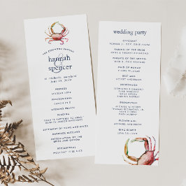 Roter Krebs | Nautical Wedding Zeremony Program Programm