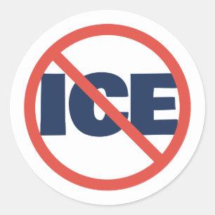 Roter Kreis Anti-Trump ICE Politische Meinung Runder Aufkleber