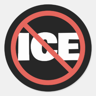Roter Kreis Anti-Trump ICE Politische Meinung Runder Aufkleber