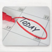 Roter Kreis auf dem Kalender Mousepad (Vorne)