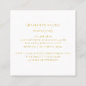 Roter Kreis der abstrakten goldenen Fohlen Quadratische Visitenkarte (Rückseite)