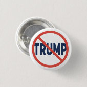 Roter Kreis kein Zeichen für eine antiTrump-politi Button (Vorne & Hinten)